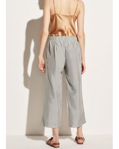 Vince Drapey Silk Culotte in Green 