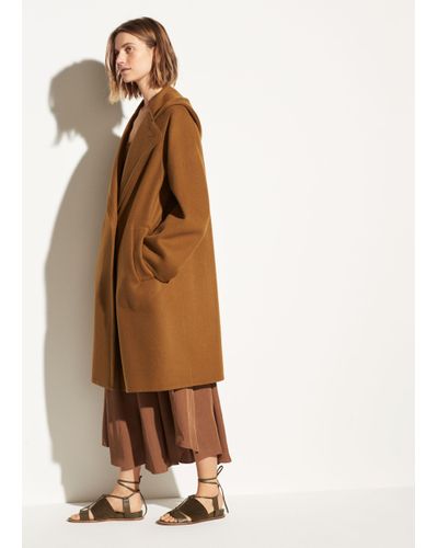 vince wool hooded coat