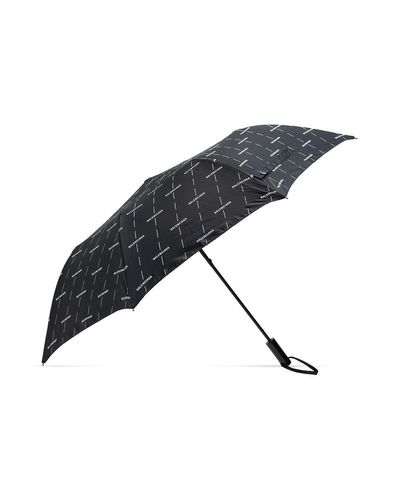 Balenciaga Foldable Umbrella With Logo in Black | Lyst