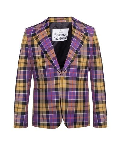 Vivienne Westwood Wool Notch Lapel Blazer Purple for Men - Lyst