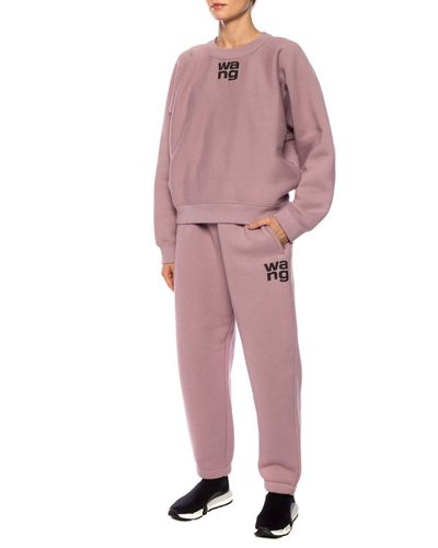 pink alexander wang sweatpants