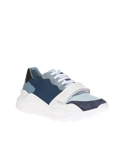 blue burberry trainers