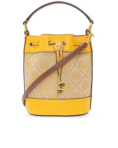 tory burch yellow clutch