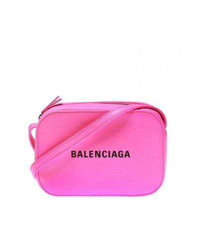 Balenciaga Leather Everyday Camera Bag Xs in Acid Pink (Pink) - Lyst