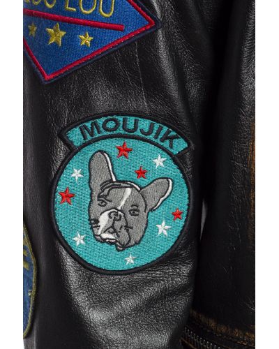ysl leather jacket patches