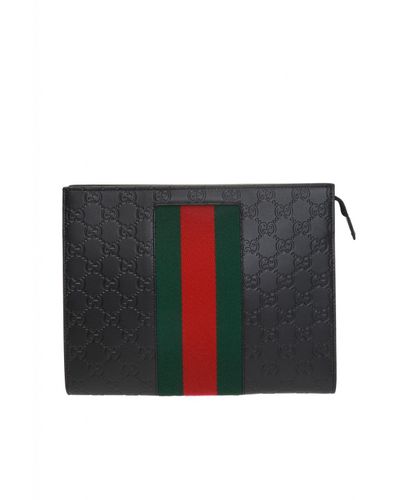 gucci stripe clutch