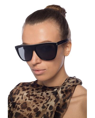 Saint Laurent 'new Wave Sl 1' Sunglasses Black - Lyst