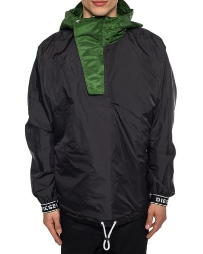 DIESEL Synthetic Reversible Colour-block Jacket in Green for Men - Lyst