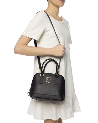 Furla Leather 'fantastica' Shoulder Bag in Black - Lyst