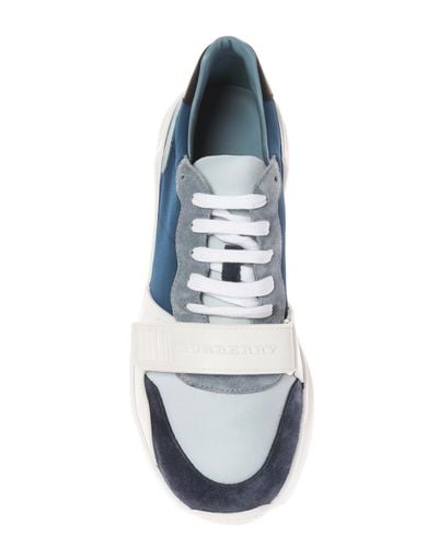 blue burberry trainers
