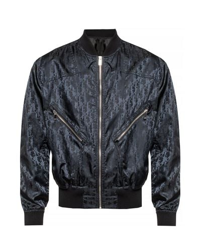 Dior Synthetic Branded Bomber Jacket in Black for Men | Lyst