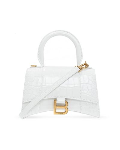 balenciaga hourglass bag xs white