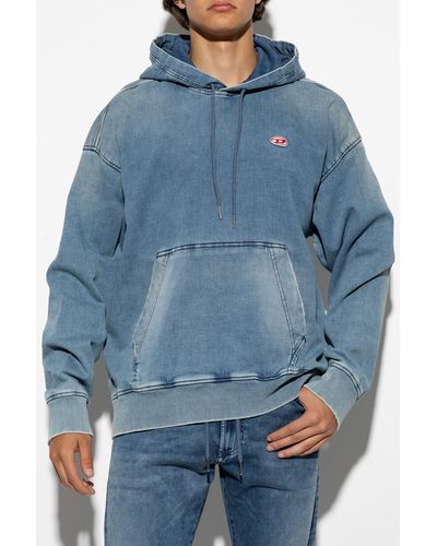 DIESEL 'D-Um-Rib-Ne' Hoodie, ' in Blue for Men | Lyst UK