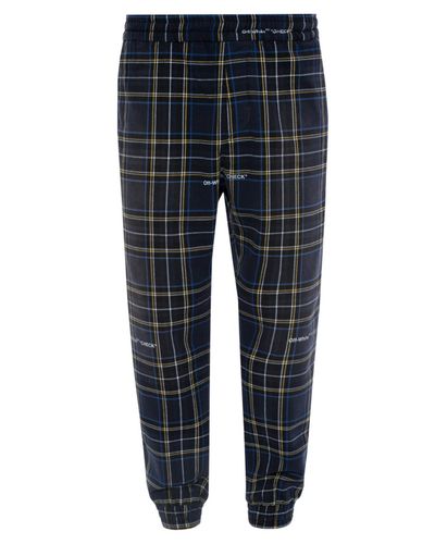 off white checkered pants