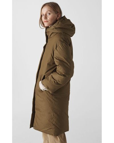 whistles hooded long puffer jacket