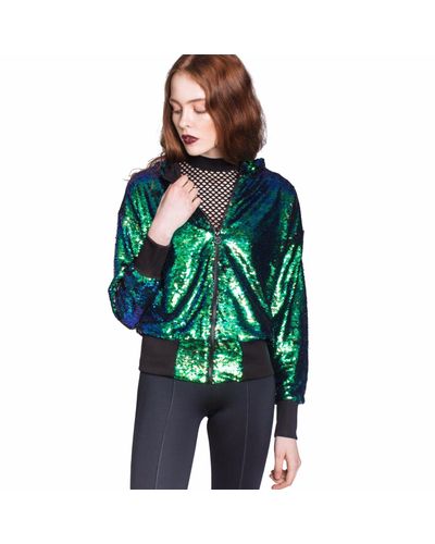 mermaid sequin bomber jacket