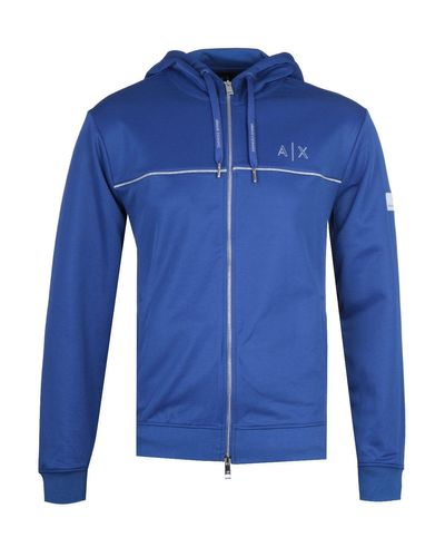 blue armani exchange hoodie