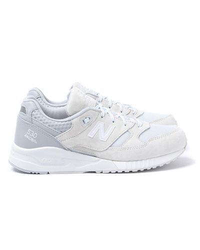 New Balance 530 Cream Suede Trainers | Lyst