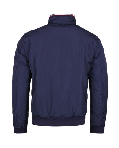 Tommy Hilfiger Synthetic Reversible Down Ocean Blue & Navy Harrington  Jacket for Men - Lyst