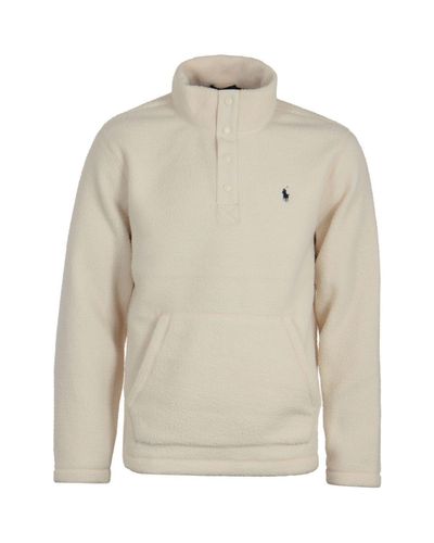 ralph lauren fleece mockneck pullover