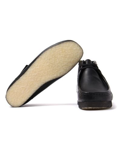 black leather clarks wallabees
