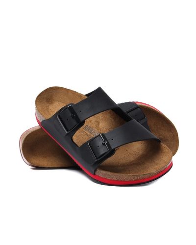red men's birkenstocks