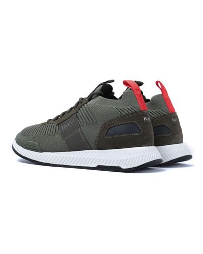 hugo boss khaki trainers