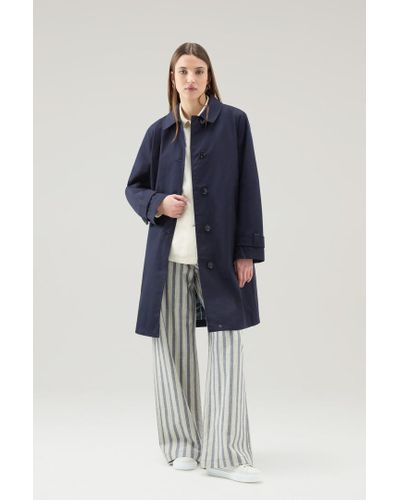 Woolrich Havice Trench Coat - Blue