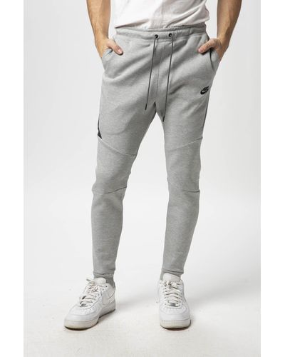 black grey tech fleece joggers