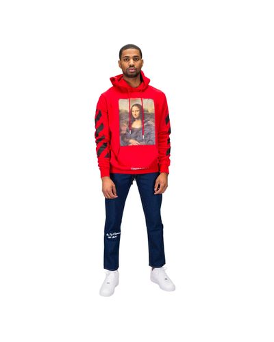 red mona lisa off white hoodie