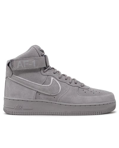 Nike Air Force 1 High Suede '07 Lv8 in Gray for Men | Lyst