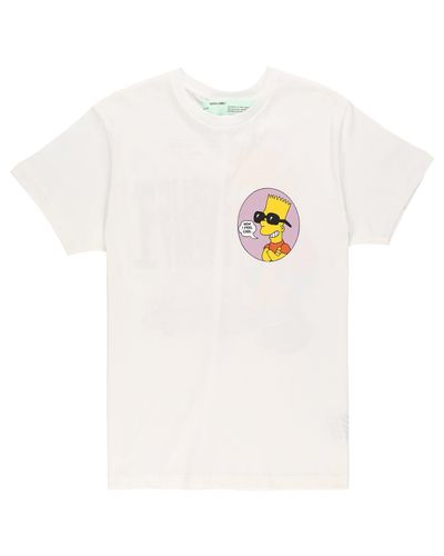 off white t shirt bart simpson