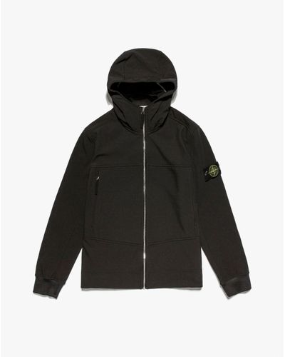 stone island badge shell jacket