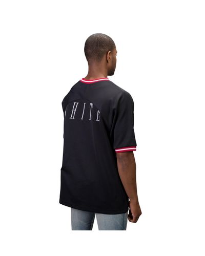 Off-White c/o Virgil Abloh Cotton 'nebraska' Baseball T-shirt in Black/Red  (Black) for Men | Lyst