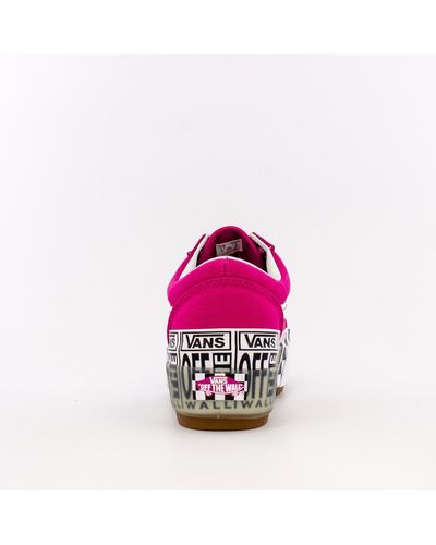 logo stacked old skool stacked pink