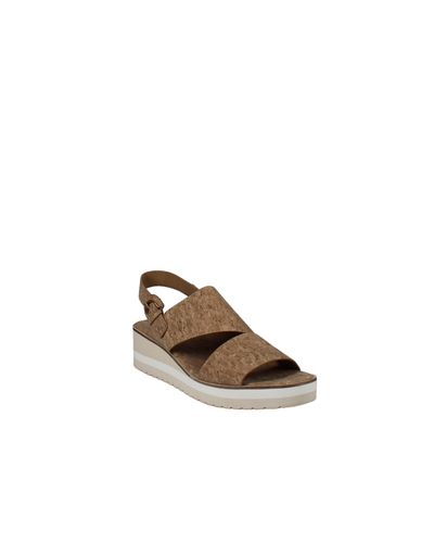Vince Leather Shelby Platform Wedge Sandal in Brown | Lyst