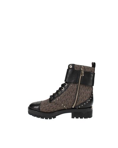 MICHAEL Michael Kors Leather Tatum Ankle Boots in Brown/Black (Black) | Lyst