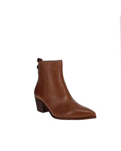 cognac western booties
