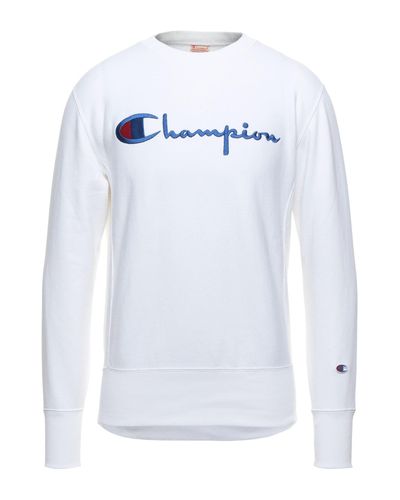 Champion Fleece Sweatshirt in White for Men - Lyst