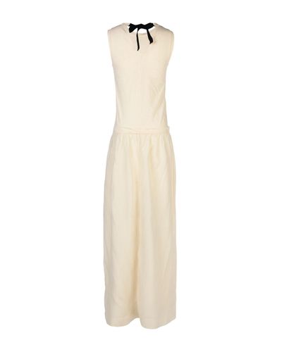 Suoli Cotton Long Dress in Beige (Natural) - Lyst