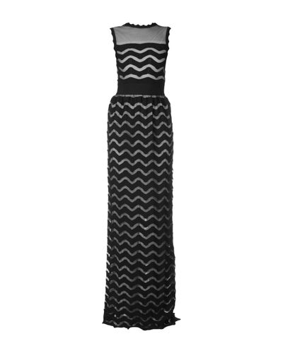 Antonino Valenti Synthetic Long Dress in Black - Lyst