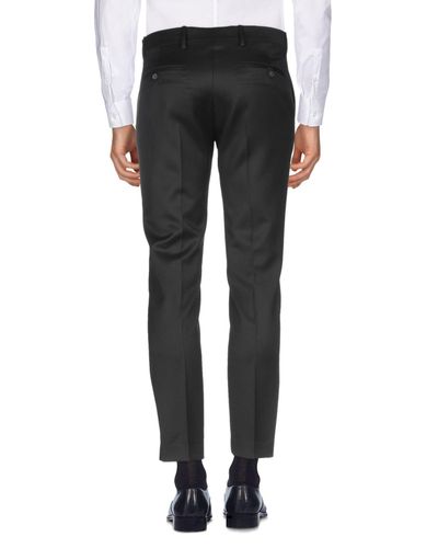 Les Hommes Wool Casual Pants in Black for Men - Lyst