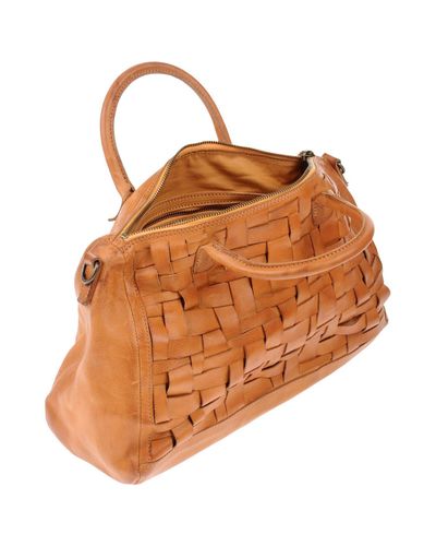 RITA MERLINI Leather Handbag in Brown | Lyst