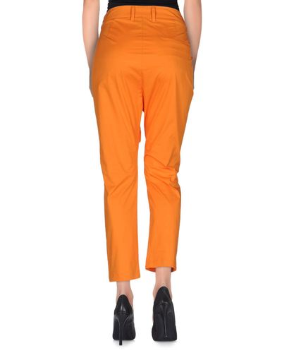 Erika Cavallini Semi Couture Cotton 3/4-length Short in Orange - Lyst