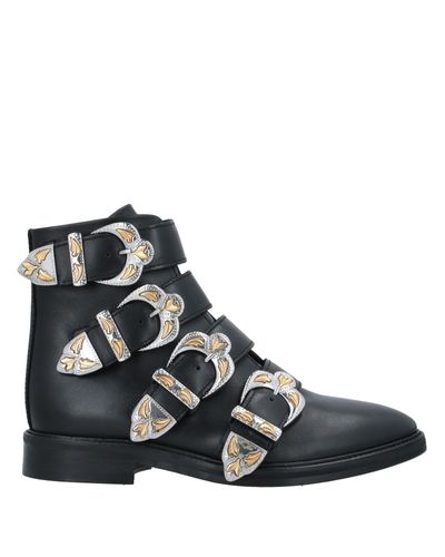 maje multi strap leather boots