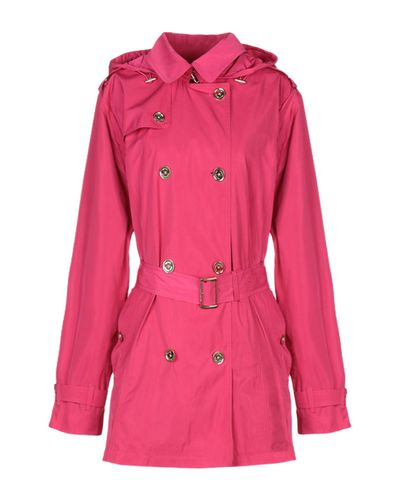 MICHAEL Michael Kors Synthetic Overcoat in Pink - Lyst