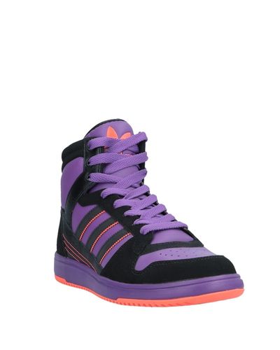 adidas Leather High-tops \u0026 Sneakers in Purple for Men - Lyst