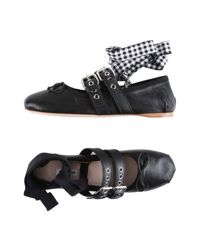 miu miu black ballet flats