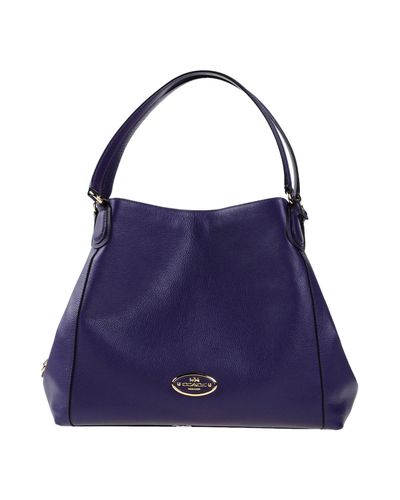 coach purple leather handbag