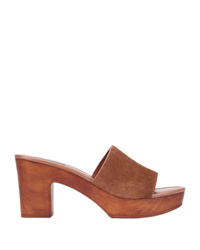 steve madden tan suede mules